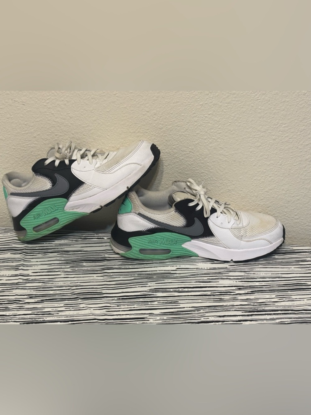 Woman’s Nike White Black Mint Green Air Max Runner